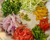 A picture of step 1 of Korean Veggie Pancake - (Yachaejeon) - Cook in 5 Minutes.