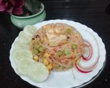 A picture of step 6 of Corn & Peas Pulav.