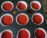 A picture of step 2 of Eggless red velvet cupcakes.