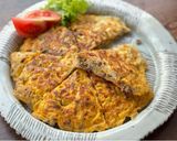 A picture of step 7 of My Mom’s Meat Omelette for Obento lunch box.