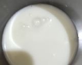 A picture of step 1 of Rose dalgona milk.