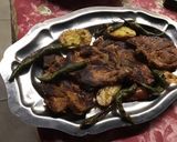 Une image de l'étape 7 de Cotes de porc grillées,marinées aux pommes de terre et piments verts.