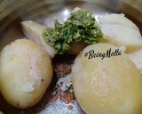 A picture of step 1 of Palak Batata Wada.