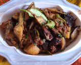 A picture of step 5 of Baingan(Brinjal) Aloo(potato) ki Bujhya.