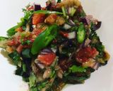 A picture of step 4 of Mangal salad (fire roasted vegetable salad).