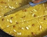 A picture of step 9 of Rava(suji)-Besan Barfi (Semolina-Gram Flour Barfi).