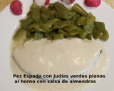Foto del paso 12 de la receta: Pez Espada con judías verdes planas al horno con salsa de almendras