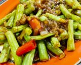 A picture of step 4 of Chinese style French Beans.