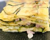 Une image de l'étape 8 de Lasagnes de courgettes, lardons et comté.