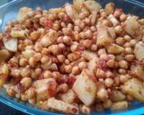 A picture of step 6 of Mix plate (chaat).