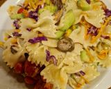 A picture of step 1 of Bow Tie Pasta Salad.