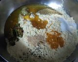 A picture of step 1 of Fenugreek leaves panki.