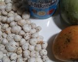 A picture of step 1 of Mango Makhana Kheer.
