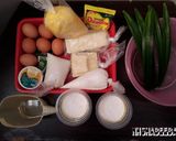 Foto langkah ke 1 dari resep Bolu Lapis Pandan Keju Kukus (double cheese).