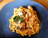 Foto langkah ke 6 dari resep 25.Tagliatelle al Salmone (Pasta ikan Salmon).