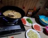 A picture of step 2 of Chicken tikka Macaroni 💞🍜💞😋💞.