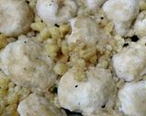 A picture of step 2 of Dahi bhalla.