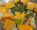 আলু বিন্স কুমড়োর তরকারি (aloo beans kumror tarkari recipe in Bengali) রেসিপির ধাপ 1 ছবি