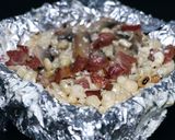 Foto del paso 7 de la receta: Chaska empapelada con tocino y champiñones