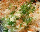 A picture of step 3 of Vegetable Egg Fried Rice.