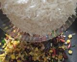 A picture of step 7 of Vegetables Rice.