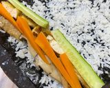Hình bước làm 1 của món Kimbap chay