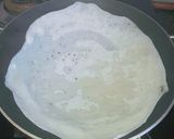 A picture of step 9 of Neerdose(waterydosa) with sweet coconut milk.