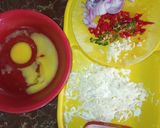 A picture of step 1 of Cabbage incorporated fried egg.