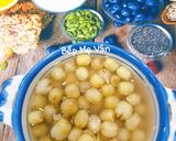 A picture of step 1 of Black Grass Jelly with Lotus Seeds Dessert.