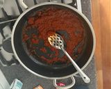 A picture of step 4 of Thai Pumpkin Chicken red curry.