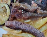 Foto del paso 10 de la receta: Entrecot amb salsa verduras i bacon amb uberguines
