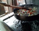 Foto del paso 8 de la receta: Pata de cordero al Malbec, papas, champiñones al disco