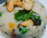 A picture of step 1 of Healthy Upma recipe with lots of veggies.