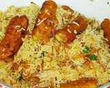 A picture of step 1 of Seekh Kabab Pulao.