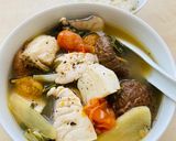 A picture of step 4 of Fish soup in refreshing broth.