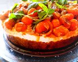 Φωτογραφία βήματος 8 της συνταγής Αλμυρό cheesecake με καραμελωμένα κρεμμύδια και ντοματίνια 🍅🍅