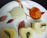 A picture of step 3 of Heart shaped idli.