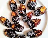 A picture of step 4 of Walnuts in Dates Dipped In Chocolate.