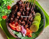 Foto langkah ke 6 dari resep Sate Sapi Teflon (Bumbu Praktis).