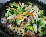 Hình bước làm 1 của món Bò xào thập cẩm