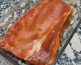 Foto del paso 3 de la receta: Carré de cerdo a al barbacoa con vegetales y huevo escalfado