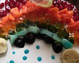 A picture of step 5 of Rainbow fruit salad with honey.