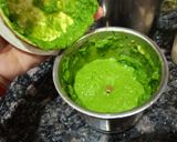 A picture of step 4 of Mooli ke patte ki chutney.