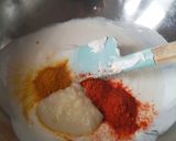 A picture of step 1 of Bohri fried chicken.