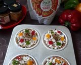 A picture of step 11 of Broccoli base Pizza cups.