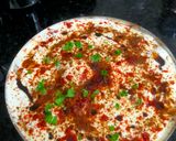 A picture of step 4 of Dahi Bhalla.