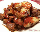 Foto del paso 18 de la receta: Gajos de patatas orgánicas al horno, con pinchitos morunos