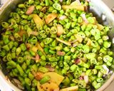 A picture of step 3 of Mogri ki subji.