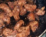 A picture of step 3 of Chicken Kaleji stir fry.