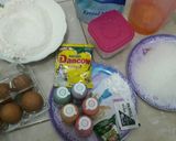 Foto langkah ke 1 dari resep Rainbow Cake Kukus Ny.Liem Lembut Banget.